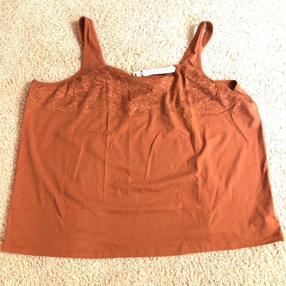 NEW Rust Lace Camisole top size 4X